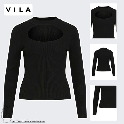 Langarmshirt Regular Fit Rundhals gestricktes Oberteil